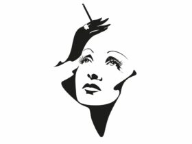 Portrait von Marlene Dietrich, Grafik: yuliana_s / Adobe Stock