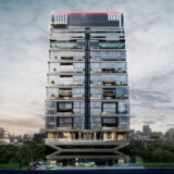 Frontalansicht "Porsche Design Tower Bangkok", Foto: © 2024 Dr. Ing. h.c. F. Porsche AG