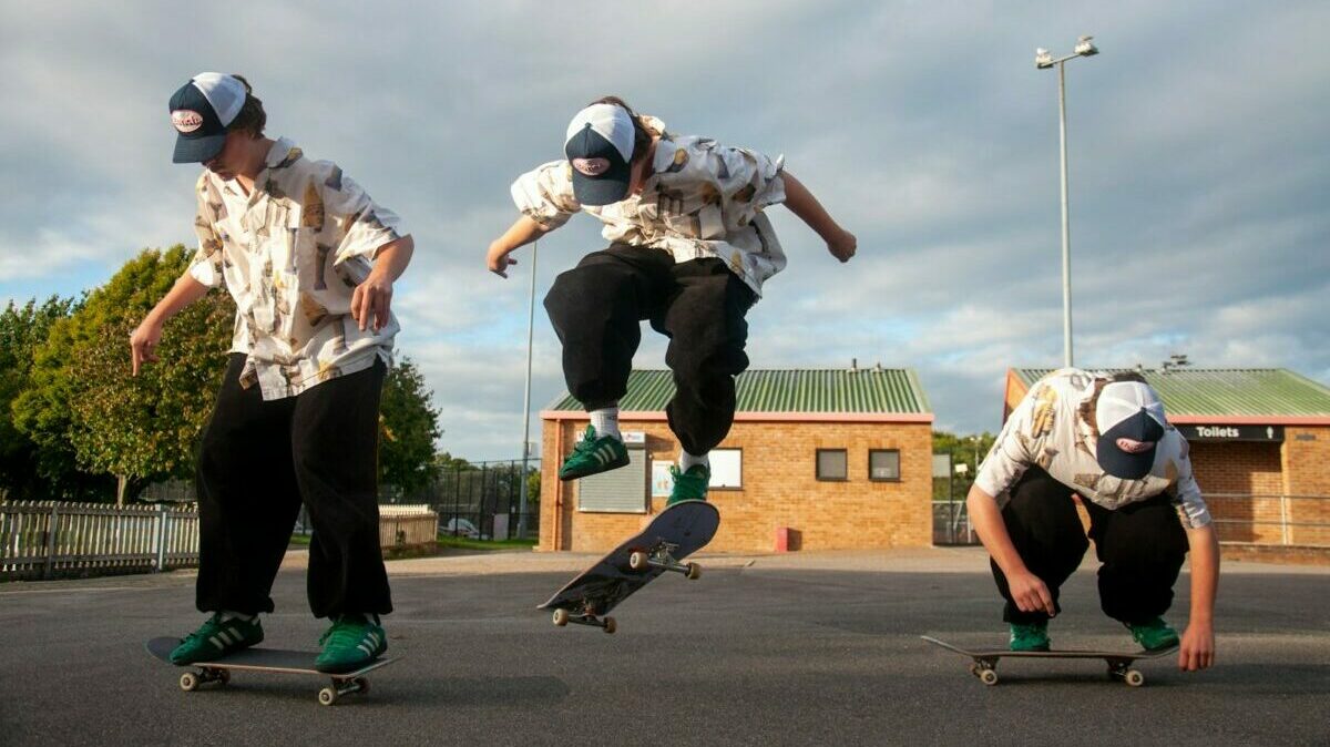 a man jumping on a skateboard